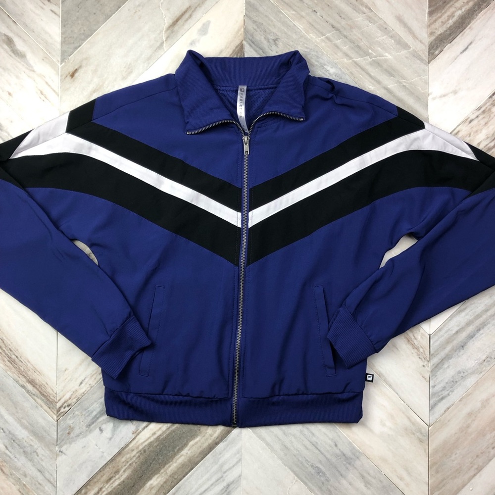 Fabletics Augustus Striped Chevron Athletic Jacket - image 1
